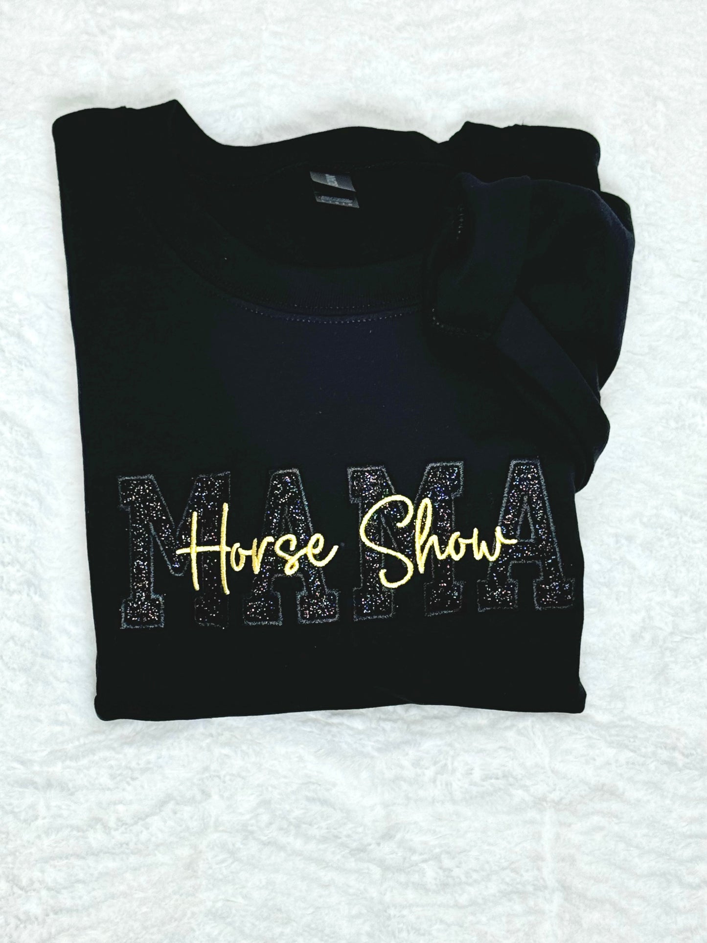 Glitter Horse Show Mom Sweatshirt