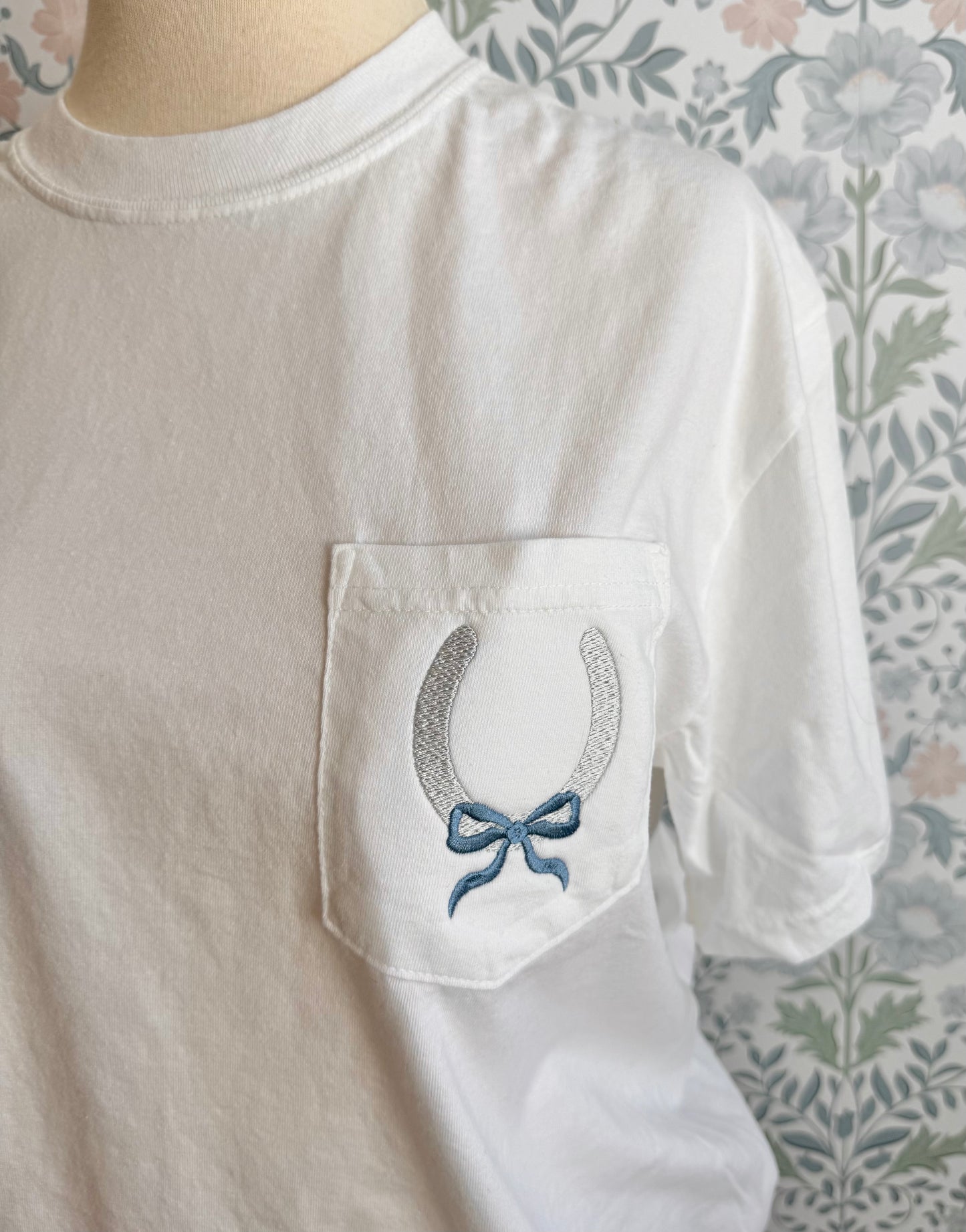 Embroidered Horseshoe Bow Shirt