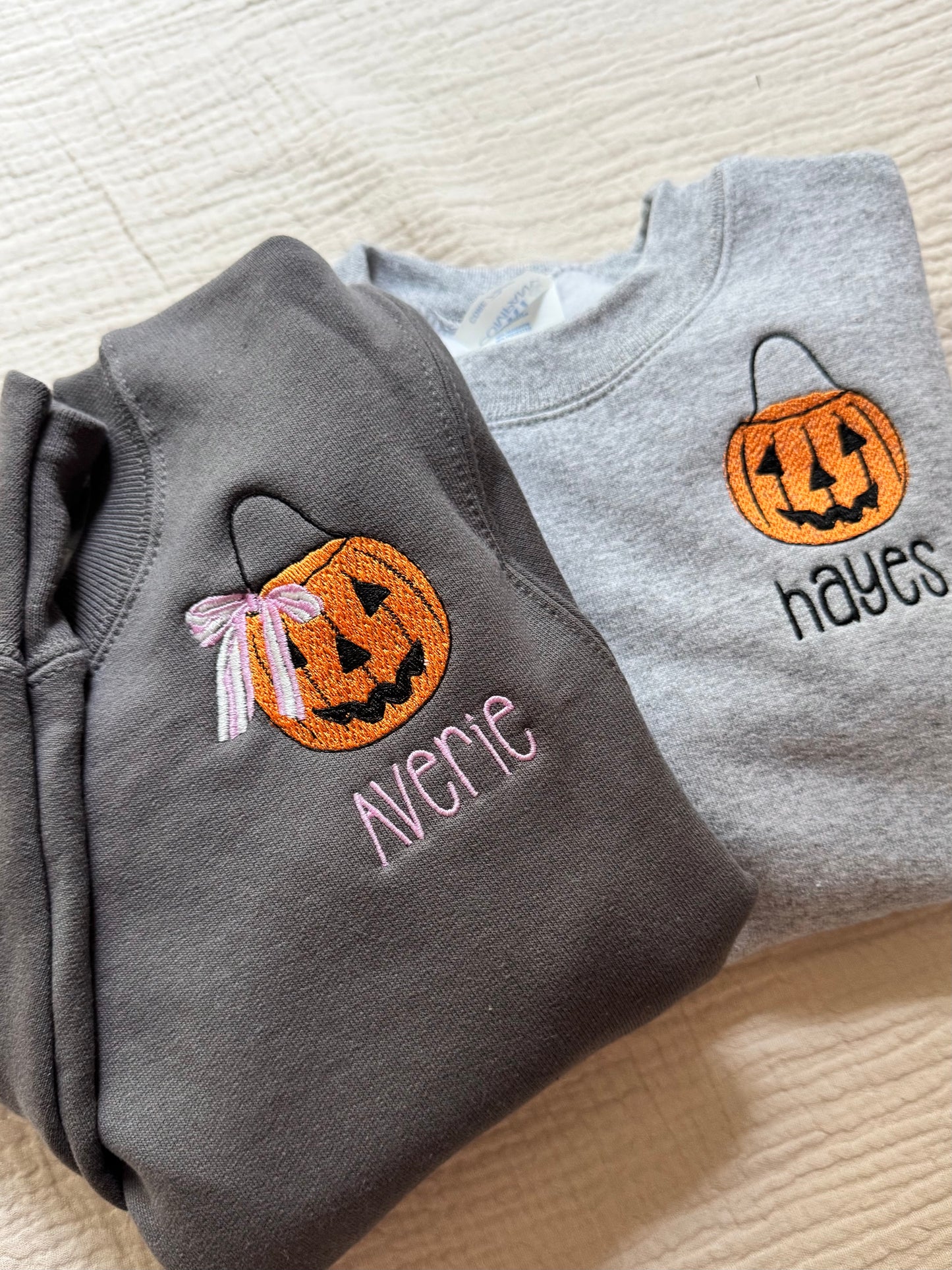 Personalized Kids Pumpkin Sweatshirt