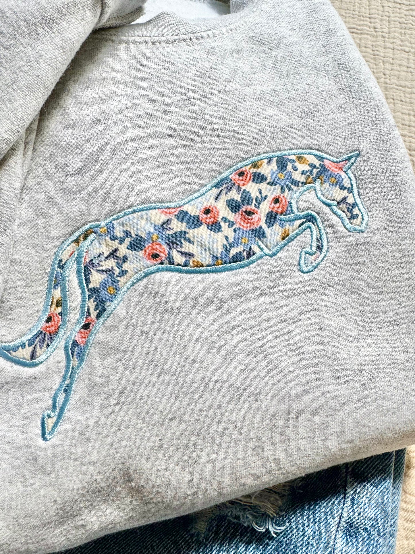 Floral Horse Appliqué