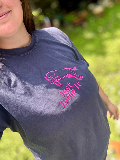 Just Jump It Equestrian T-Shirt | Horse Jumping Tee |Hunter Jumper Shirt