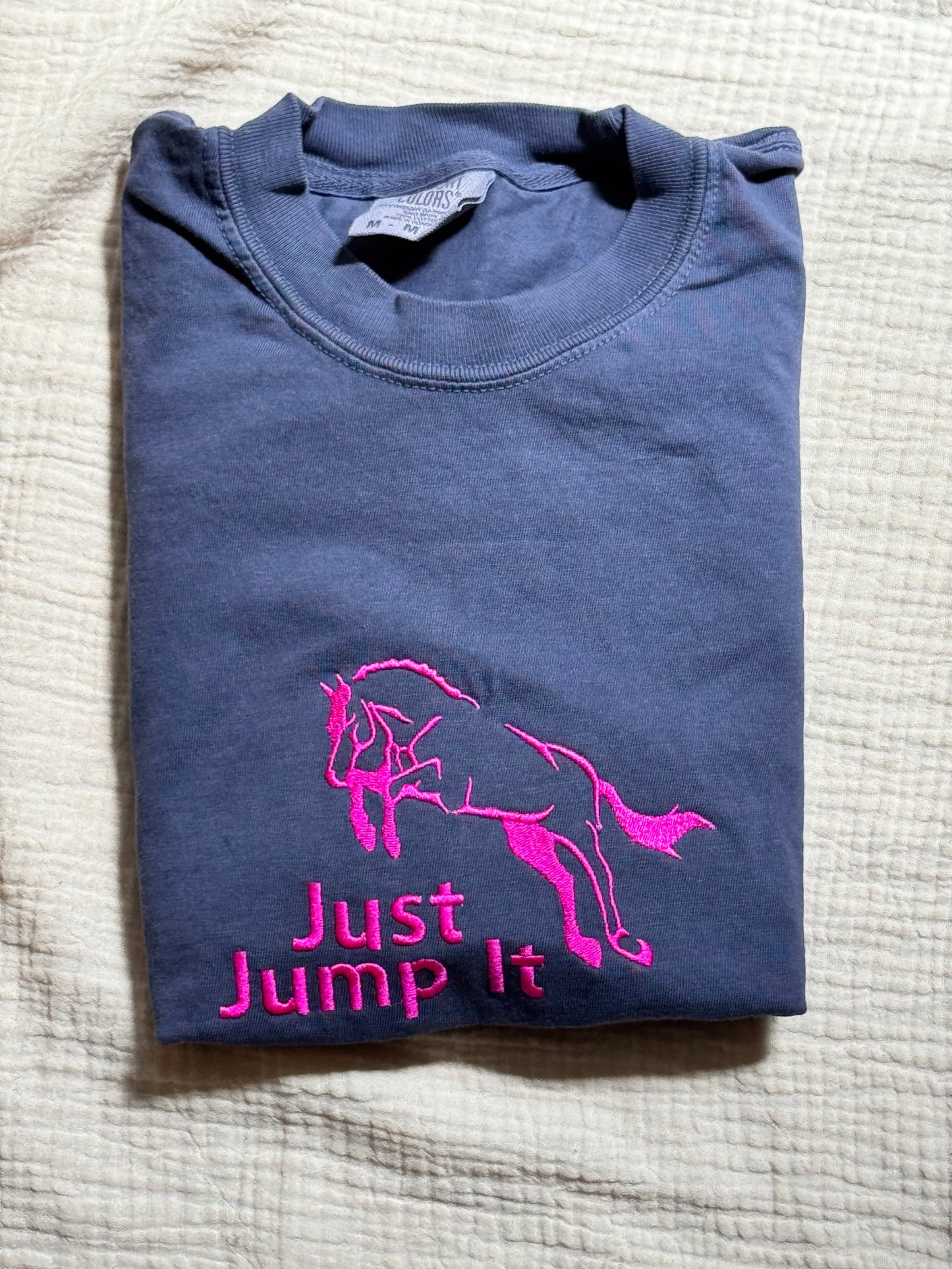Just Jump It Equestrian T-Shirt | Horse Jumping Tee |Hunter Jumper Shirt