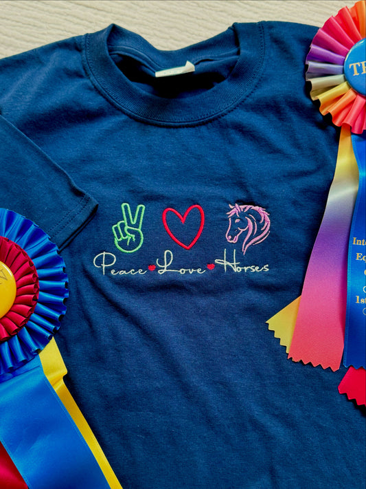 Peace Love Horses Tee
