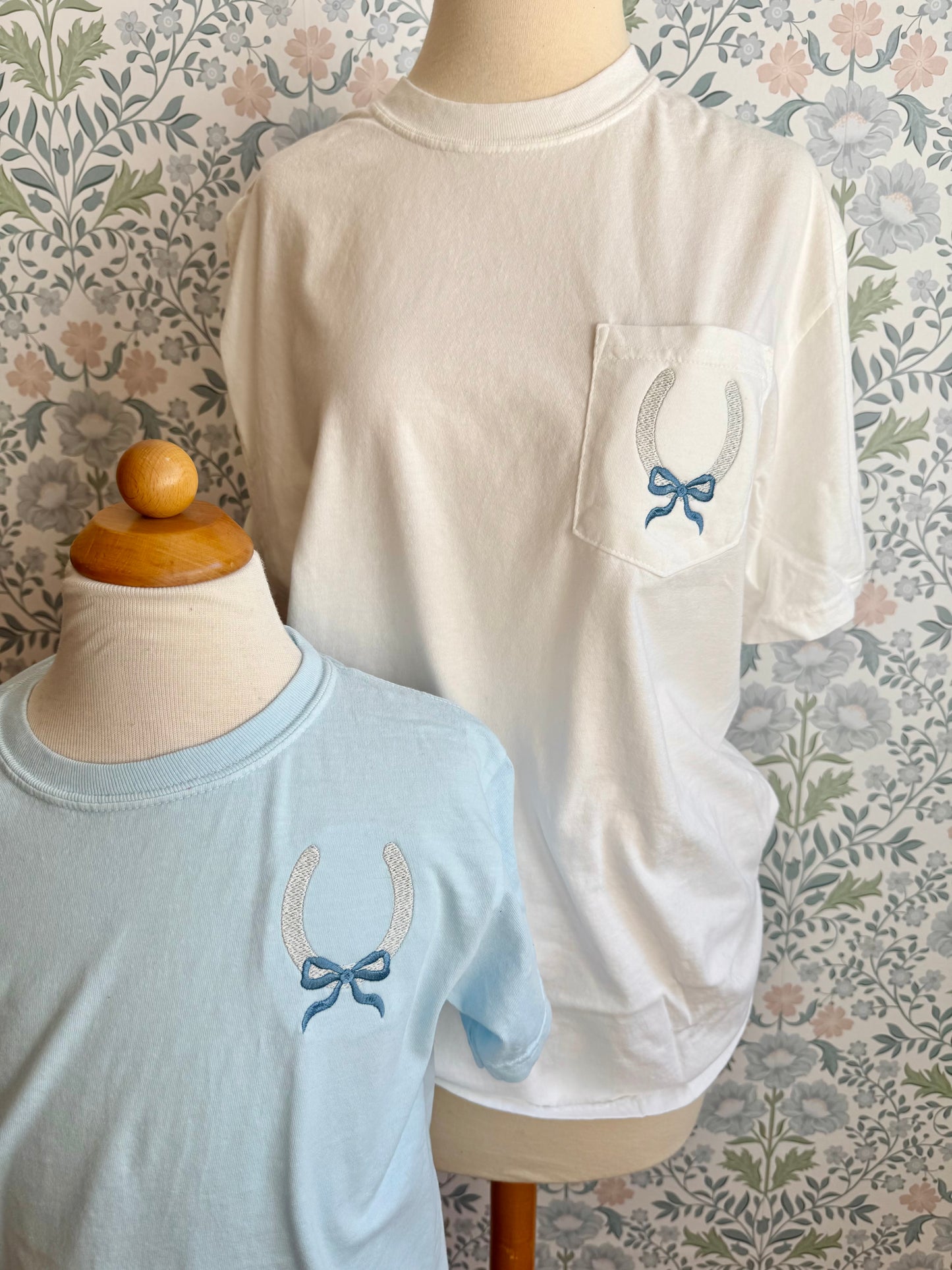Embroidered Horseshoe Bow Shirt