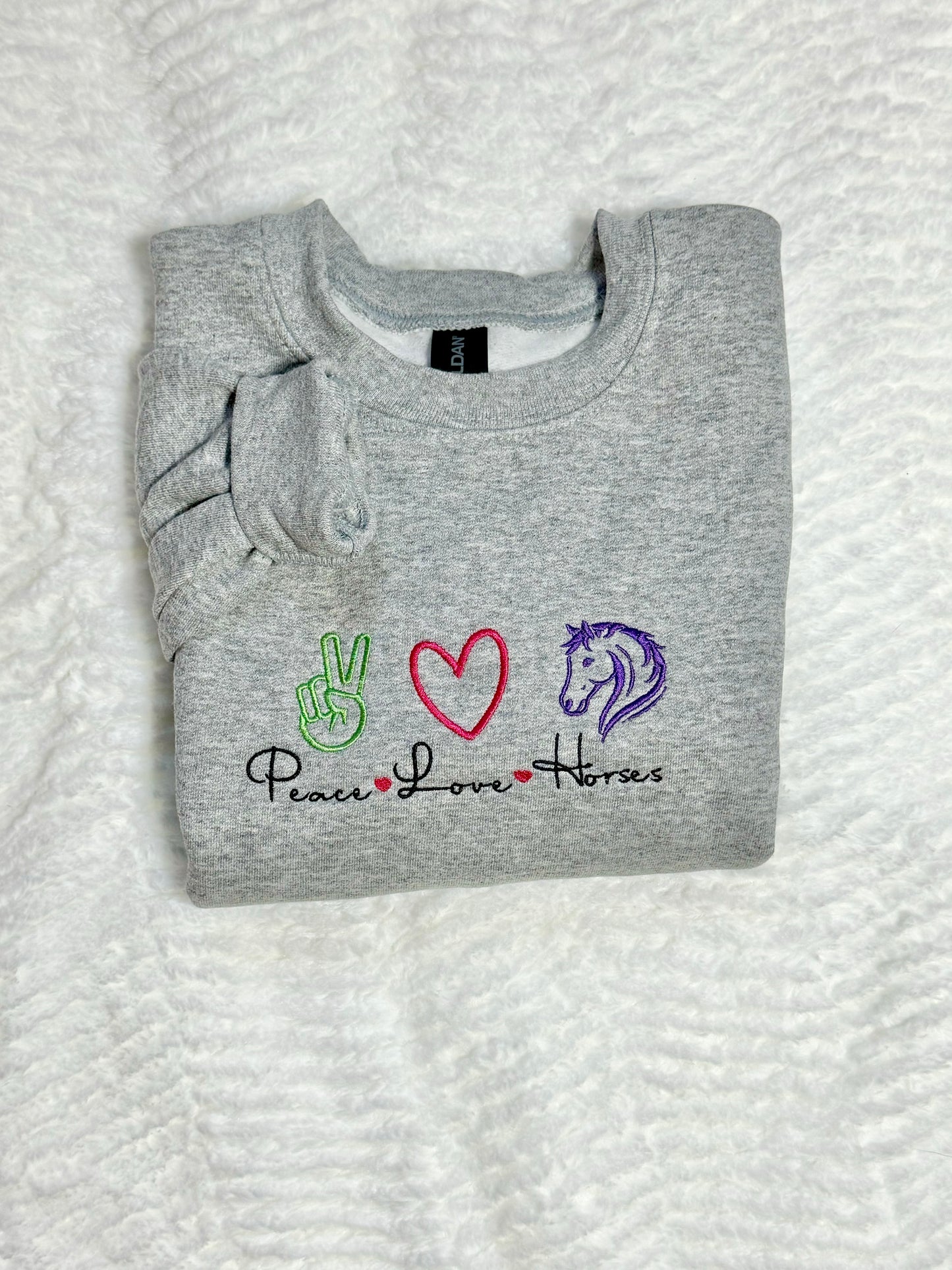 Peace, Love, Horses Sweatshirt